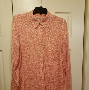 Leopard Print Button Down Blouse